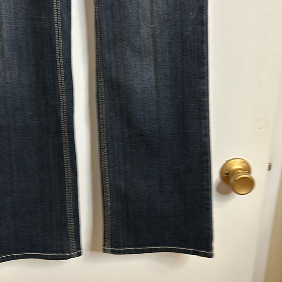 Point Zero VGUC jeans striped. Embroidery and beads on belt loops. Size 3. - Picture 6 of 16